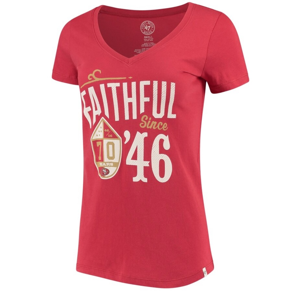 NIB Women’s ‘47 SF 49ers Faithful V-neck T-shirt